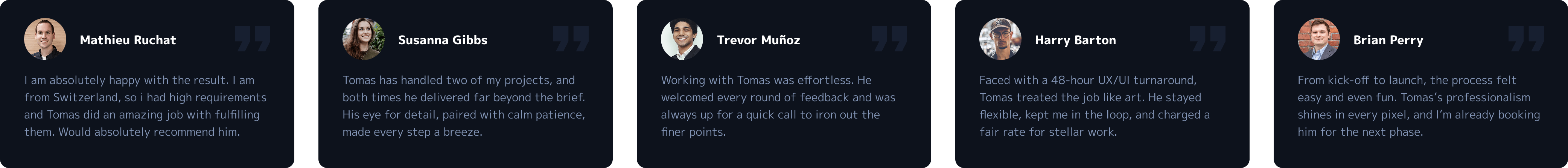 Tomas Marek Testimonials